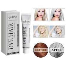 100克灰色的染髮劑奶油合適的適合所有髮質,持久&自然,無損至頭髮,簡單的至應用和水洗 - 淺灰色 - 查看 1