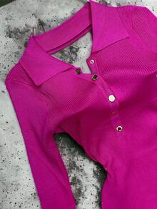 VESTIDO CANALE. - Rosa Fucsia - Ver 2