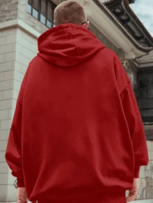 Men Sweatshirts - 紅色 - 查看 2