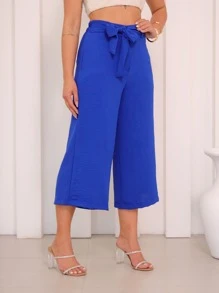 Women Pants - 寶藍色 - 查看 4