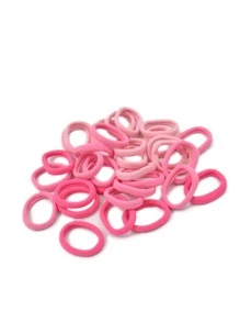 32 ligas para cabello colores rosas elásticas. - Rosa - Ver 1