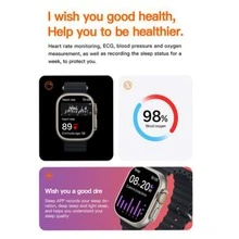SC&S,SMART WATCH T800 ULTRA, WIRELESS CHARGING Smart WATCH, 1.99 INFINITE DISPLAY, APP HIWATCH PRO - White - View 7