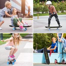 Patinetas Skateboard Completo para Principiantes Adultos Adolescentes Niños Tablas de 17/24 Pulgadas Patineta Estándar 7 Capas Alpine Maple Deck ABEC-7 - L - Ver 7