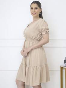 Women Dresses - 米色 - 查看 2