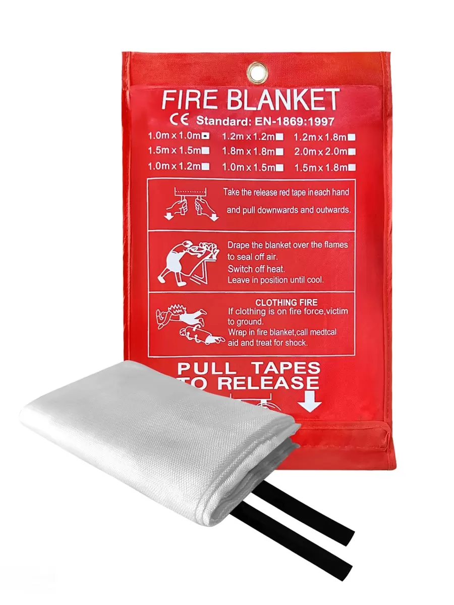 Lasyl Emergency Fire Blanket Fiberglass Fire Suppression Blanket For