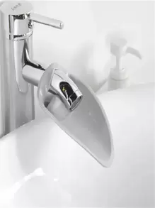 Extensor de grifo para lavado de manos, deflector de agua con tubo ajustable para cocina y baño, evita salpicaduras, decoración del hogar y del baño, decoración de otoño, de vuelta a la escuela - Gris - Ver 5