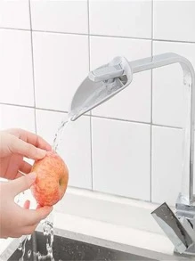 Extensor de grifo para lavado de manos, deflector de agua con tubo ajustable para cocina y baño, evita salpicaduras, decoración del hogar y del baño, decoración de otoño, de vuelta a la escuela - Gris - Ver 7