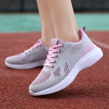 Femme Chaussures De Sport Été Nouveau Maille Respirante Léger Absorption Des Chocs Anti-Dérapant Chaussures De Course Pour Femme - Rose bonbon - Voir 7