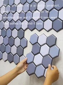 1pc Geometric Pattern Random Wall Paper - Multicolor - View 1