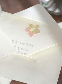 1 set fresco con simple Sobre con Papel carta Set incluido 4 de Papel carta con 2 Sobres , simple con romántico estilo con único textura - Multicolor - Ver 2