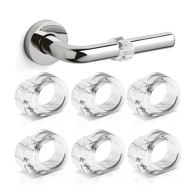 6pcs Door Handle Crash Pad, Mute Door Stopper, Handle Protection Cover, Buffer