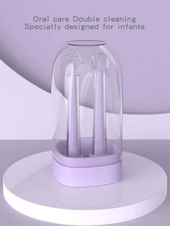 婴儿牙刷舌头清洁器口腔卫生刷硅胶和纱布材质新生儿适用