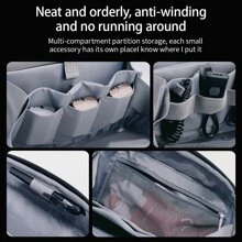 Ulanzi Traker Tech Pouch Waterproof Large Capacity Photography Storage Carry Bag Tech Organizer Pouch For Camera Battery SD Card - Black - View 3