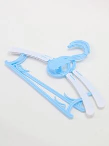 30pcs Kids' Multi-functional Anti-slip Retractable Plastic Clothes Hanger For Baby Clothes Drying And Storage