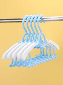30pcs Kids' Multi-functional Anti-slip Retractable Plastic Clothes Hanger For Baby Clothes Drying And Storage