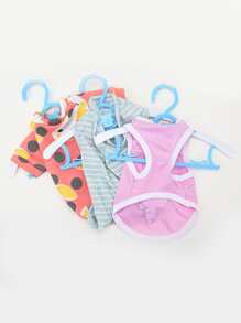 30pcs Kids' Multi-functional Anti-slip Retractable Plastic Clothes Hanger For Baby Clothes Drying And Storage