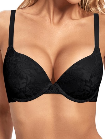 Women's Comfortable Padded Lace Bra With Uplift And Anti-sagging Function
