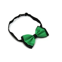 1 Pieza Corbata De Lazo Doble De Doble Color Para Hombre Para Usar En Negocios Y Ocasiones Formales - Verde - Ver 2