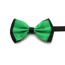 1 Pieza Corbata De Lazo Doble De Doble Color Para Hombre Para Usar En Negocios Y Ocasiones Formales - Verde - Ver 3