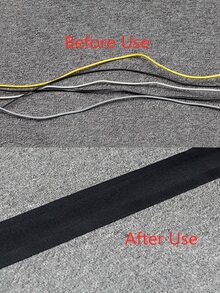 4 Inch x 10/20 Feet Cable Grip Floor Cable Cover Cords Cable Protector Cable Management for Commercial Office Carpet Floor - Carpet Type - About 3M - View 3