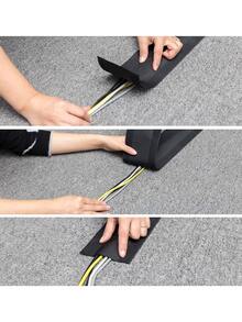 4 Inch x 10/20 Feet Cable Grip Floor Cable Cover Cords Cable Protector Cable Management for Commercial Office Carpet Floor - Carpet Type - About 3M - View 7