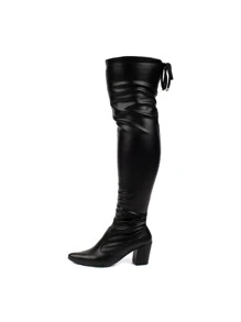 Women Fashion Boots - Preto Napa - Xem 5