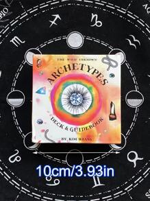 Khúc xương , Thuật bói toán , 78 Thẻ , Cạnh Với Tập sách , Trò Chơi , Thuật bói toán Công cụ Đối với Tất cả Cấp độ , Giáng sinh Thẻ Trò Chơi - Màu tím  Violet - Xem 3