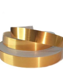 1 Miếng Giấy dán gạch kẽ hở Đối với Phòng khách Sàn nhà Đồ trang trí , Không thấm nước Tự dính Cạnh Sợi dây Hình dán sàn , có thể sử dụng Đối với Trần nhà Băng dán Góc - Vàng - Xem 2