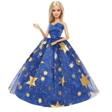 時尚玩偶洋裝超大裙擺婚禮派對半身裙公主衣服適用於玩偶配件11.5英寸女孩兒童玩具禮品(不包括玩偶)