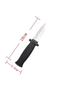 iTechjoy Magic Prop Retractable Knife Cutter Dagger Toy Disappearing Slide Joke Fake Trick - Black and White - View 4