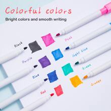 8pcs Magnetic Whiteboard & Blackboard Marker Pens With Eraser, Water Based Ink Writing Supplies For Office And Teaching