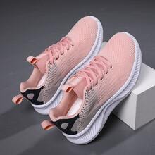 Women's Summer Mesh Comfortable Running Shoes Lightweight Shock-absorbing Breathable Casual Sport Shoes With Soft Sole - Pink - View 5
