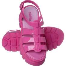 Sandália Feminina Infantil Menina Tratorada Pink Camin Calçados