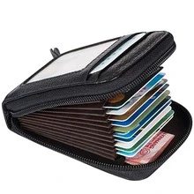 1pc Black Accordion Card Holder Wallet - Black - View 5