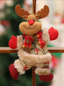 1 件圣诞饰品圣诞老人雪人鹿吊坠娃娃挂饰家居圣诞新年装饰圣诞礼物