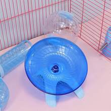 1pc Hamster Flying Saucer Silent Running Exercise Wheel For Gerbil Rat Mouse Hedgehog Small Animals - Blue - View 4