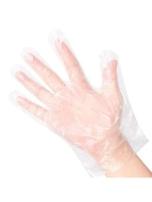約 90 件一次性食品和通用手套,透明顏色,適合美容、家居、清潔和衛生用途。誤差範圍:±10 - 彩色 - 查看 9
