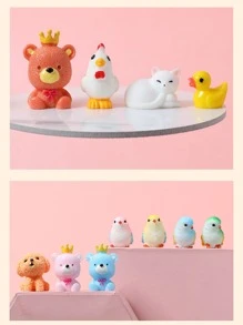 5pcs Animal Blind Bags Cute Surprise Blind Box Miniature Model Figure Toys (blind Bag) - Multicolor - View 5