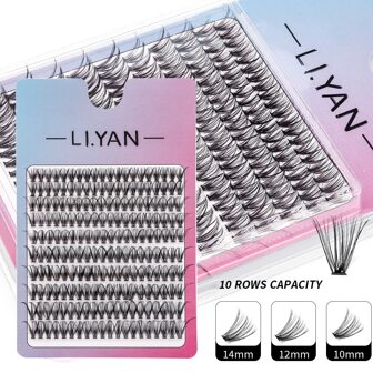 Diy睫毛延伸200簇漫畫睫毛增量個人睫毛延伸睫毛簇diy在家