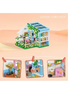 1入組成年人和孩子積木拼圖陽光屋禮品