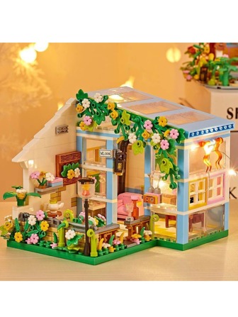 1入組成年人和孩子積木拼圖陽光屋禮品