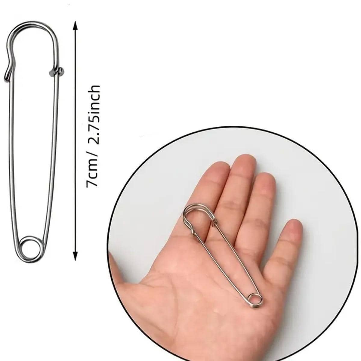 10 Pcs Large Safety Pins Heavy Duty Blanket Pins Bulk Steel Spring 10 Pcs Large Safety Pins Heavy Duty Blanket Pins Bulk Steel Spring