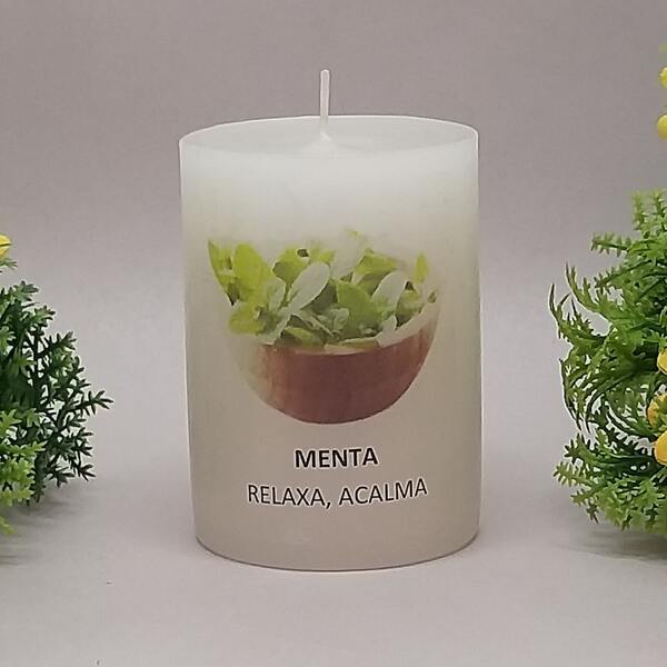 Vela Aromatica Atrativa Artesanal - Menta