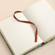 Vintage Embroidered A6 Horizontal Lined Blank Notebook With Thickened Inner Pages, Portable Pocket Book For Students - Beige - View 8