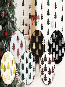 3入組深綠色林區主題派對裝飾聖誕花環,背景樹花裝飾,適用於生日、嬰兒淋浴、聖誕和新年派對裝飾