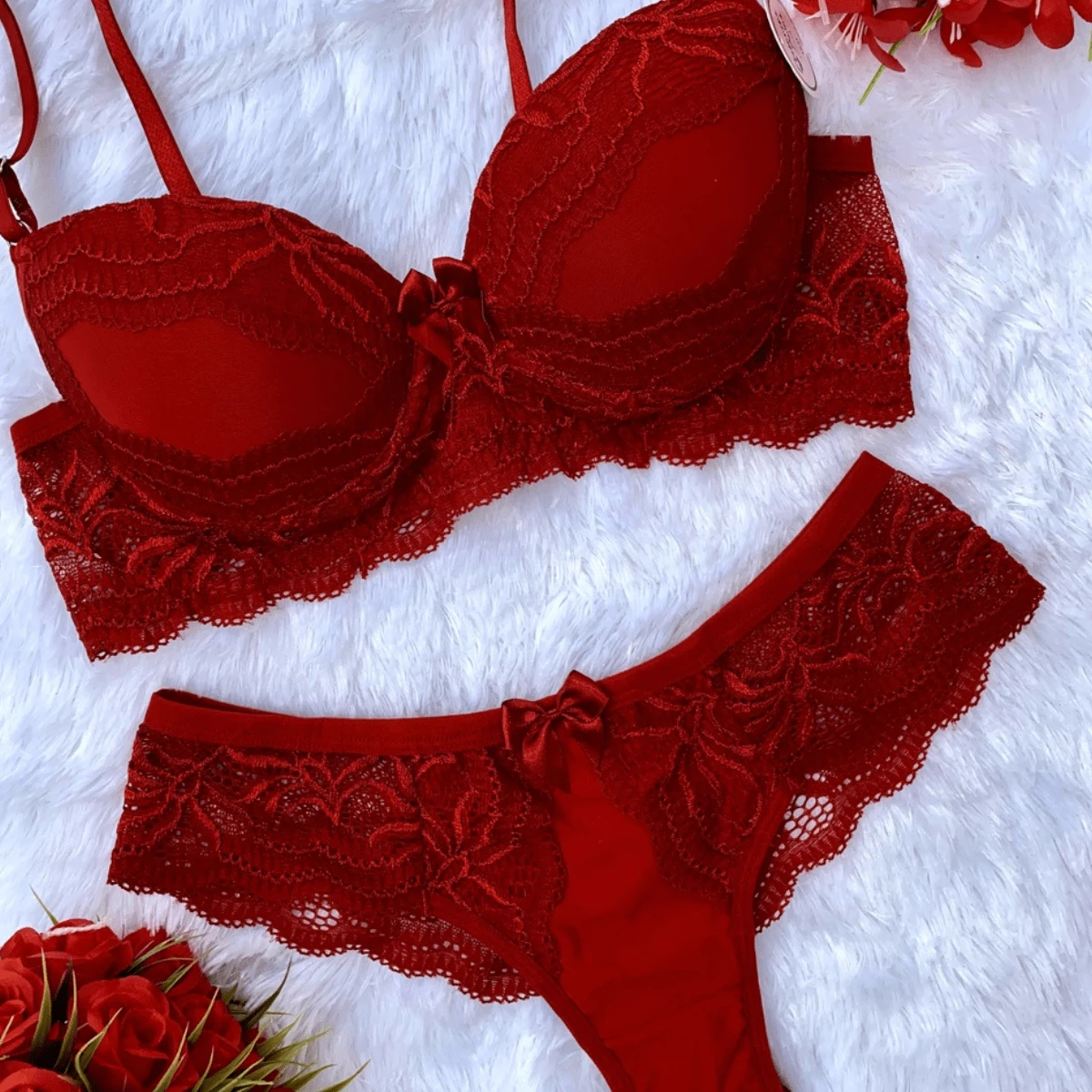 Women Bra & Panty Sets - Đỏ - Xem 1
