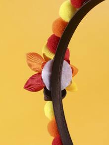 2pcs/pack Thanksgiving Turkey/small Bird/little Duck Headband For Kids - Multicolor - View 2