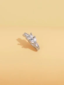 Charming Copper Navel Piercing Jewelry With -studded Leaf Pendant For Women