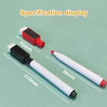 8pcs Magnetic Whiteboard & Blackboard Marker Pens With Eraser, Water Based Ink Writing Supplies For Office And Teaching