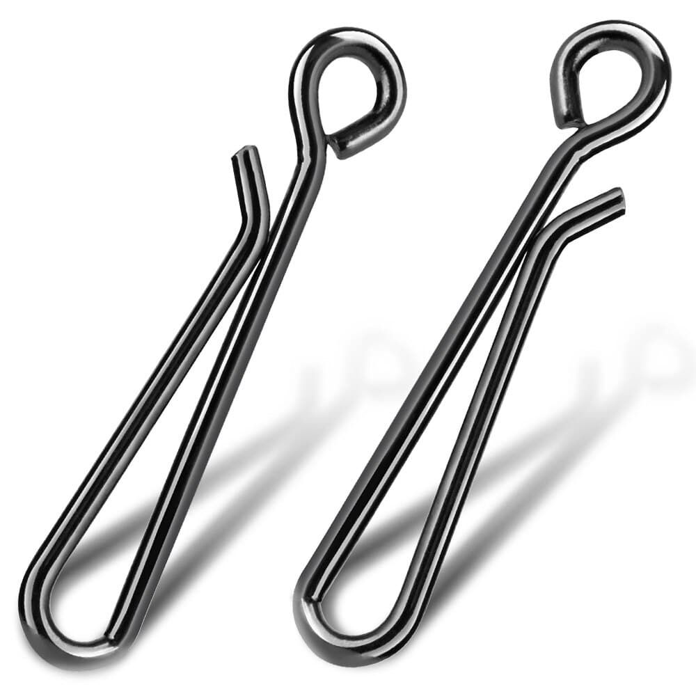 50入組釣魚快拆夾具,不銹鋼拐彎釣餌夾連接器,海水釣魚沈降夾具